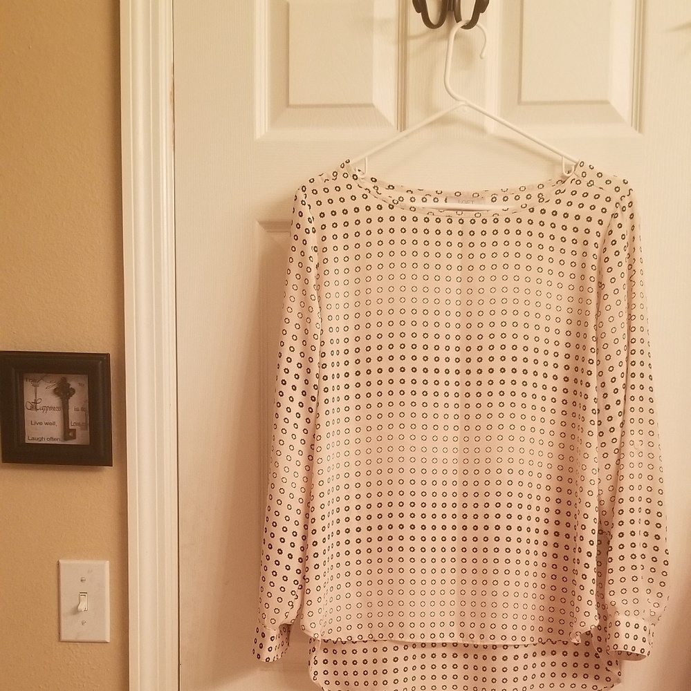 Light pink and black LOFT blouse
